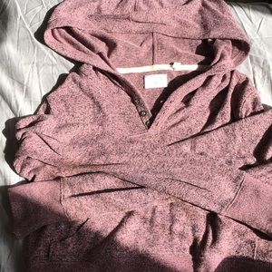 pink cropped hoodie